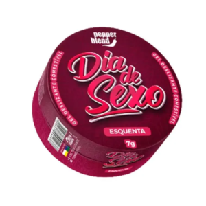 Dia de Sexo Gel Deslizante Comestível que Esquenta 7g Pepper Blend