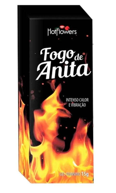 Fogo de Anita Gel Excitante Feminino que Esquenta e Vibra 15g Hot Flowers 2