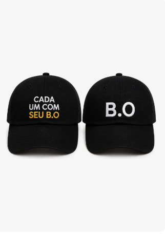 Kit 2 Bonés Casal Cada Um Com Seu B.o Aba Curva Unissex